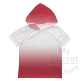 Ombre Toddler-Youth Hoodie T-Shirt Short Sleeve