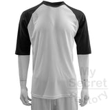 Raglan Cotton Feel Polyester T-shirt, Middle Sleeves