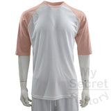 Raglan Cotton Feel Polyester T-shirt, Middle Sleeves