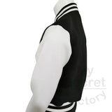 Zipper Jacket All Over Print Front & Back. Sleeves Black Color