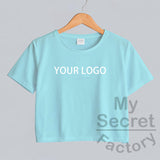 Crop Top Model Fitted Logo/Text T-shirt