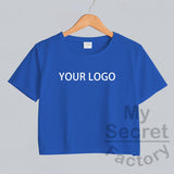 Crop Top Model Fitted Logo/Text T-shirt