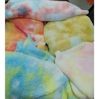 Reversible Flannel Super Soft Tie Dye Sweatshirts Crew Neck Double Layer