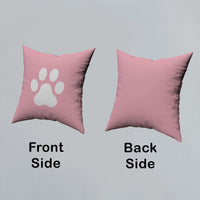 Pillow Cover Paw Photos Print One Side With Zipper