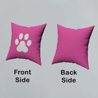 Pillow Cover Paw Photos Print One Side With Zipper