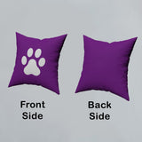 Pillow Cover Paw Photos Print One Side With Zipper