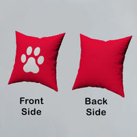 Pillow Cover Paw Photos Print One Side With Zipper