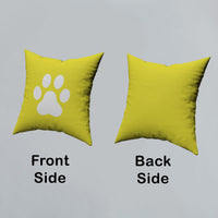 Pillow Cover Paw Photos Print One Side With Zipper