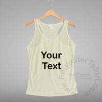 Tank Top Racer Back Women Text Only