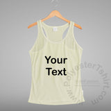 Tank Top Racer Back Women Text Only