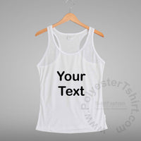 Tank Top Racer Back Women Text Only