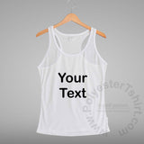 Tank Top Racer Back Women Text Only