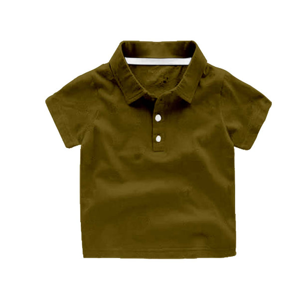 Polo Shirt Cotton/Elastic Short Sleeves - Toddler