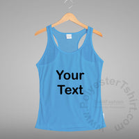 Tank Top Racer Back Women Text Only