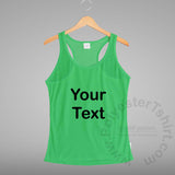 Tank Top Racer Back Women Text Only