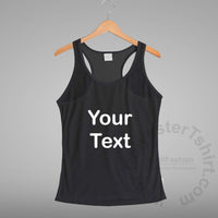 Tank Top Racer Back Women Text Only