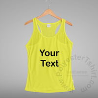 Tank Top Racer Back Women Text Only