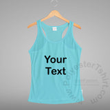 Tank Top Racer Back Women Text Only