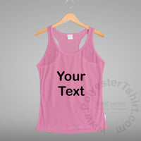 Tank Top Racer Back Women Text Only