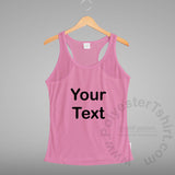 Tank Top Racer Back Women Text Only