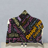 All Over Print Sherpa Hoodie Blanket