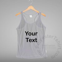 Tank Top Racer Back Women Text Only