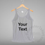 Tank Top Racer Back Women Text Only