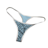 All Over Print Thongs Underwear With White Tape