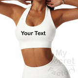 Halter Neck Yoga Bra Running Sports Outside Wear Fitness Top Women